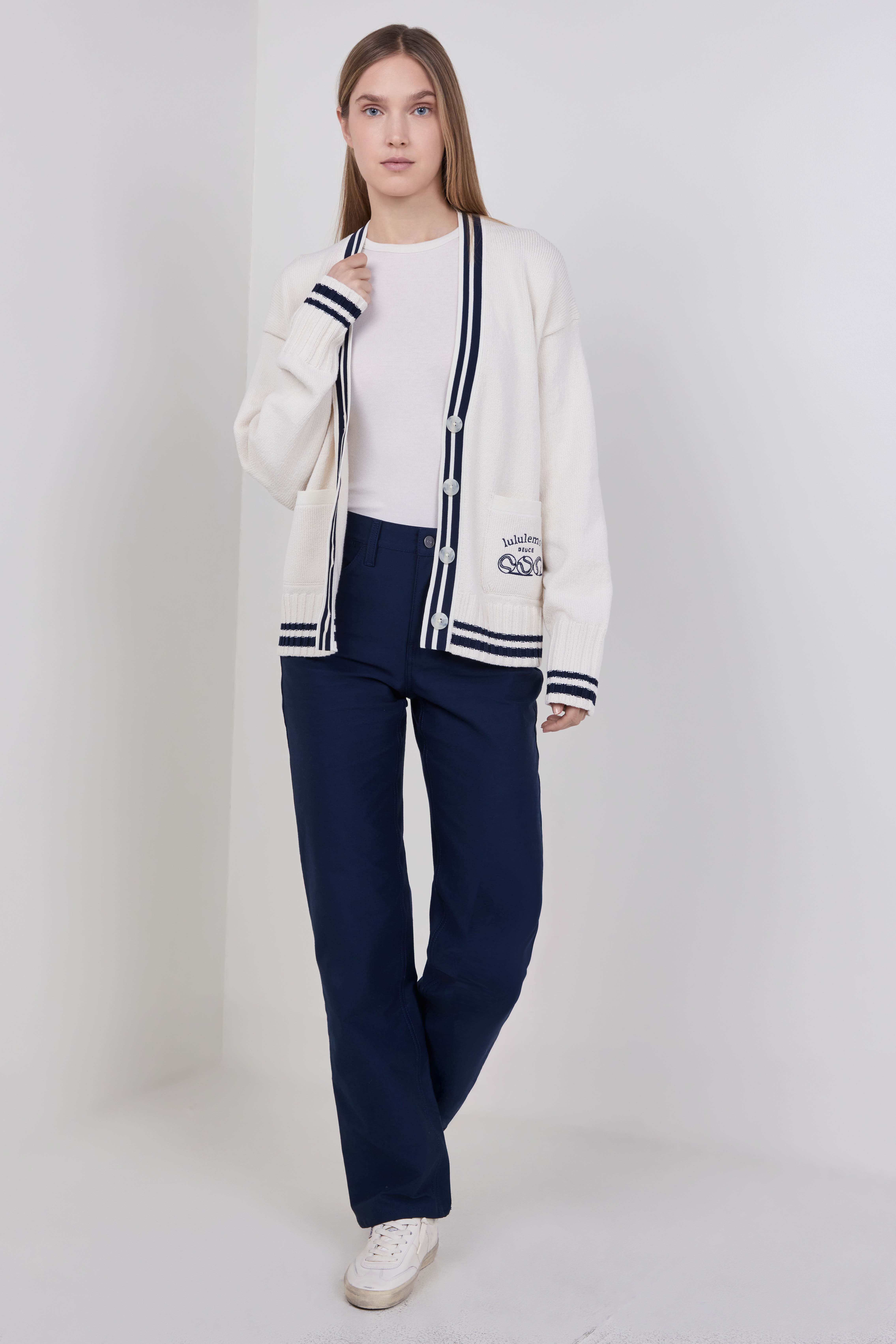 Cotton Tennis Cardigan Sweater